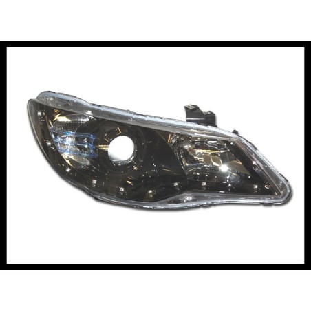FAROS DELANTEROS LUZ DE DIA HONDA CIVIC '05 4P. BLACK