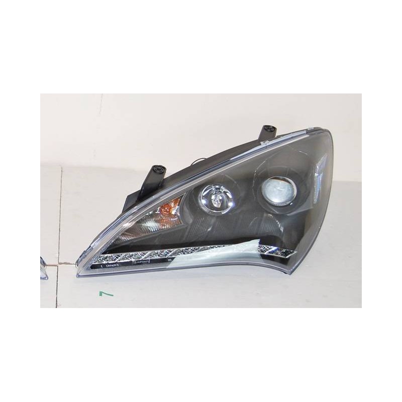 Faros delanteros Hyundai Genesis 2p, Black, Luz de dia