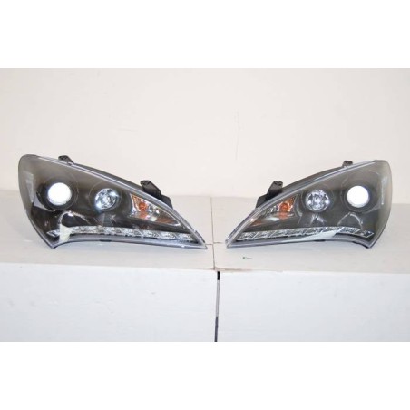 Faros delanteros Hyundai Genesis 2p, Black, Luz de dia
