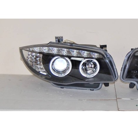 Fari Anteriore A Led BMW E87 07-11 Black, Intermitente Led