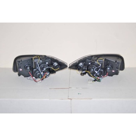 Set Of Headlamps Day Light BMW E87 2007-2011 Black & Blinker Led