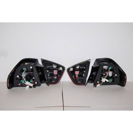 Set Of Rear Tail Lights BMW E90 2005 4-Door Led Red/Smoked
