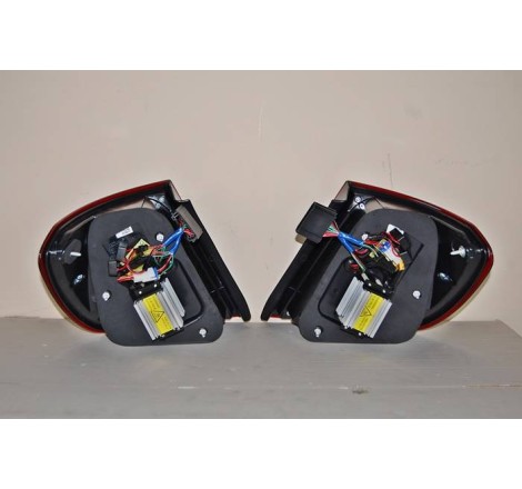 Set Of Rear Tail Lights Mercedes W204 2011-2014 Led Red Clear