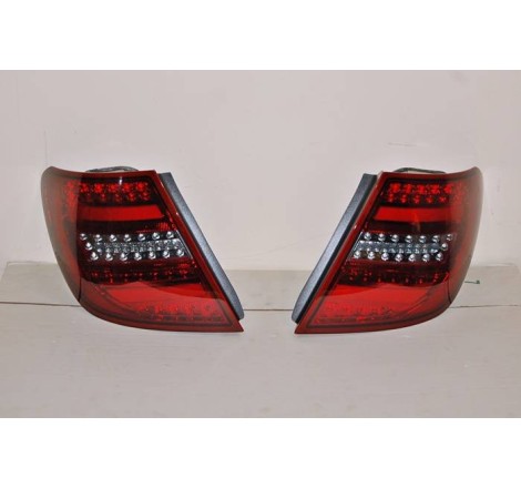 Set Of Rear Tail Lights Cardna Mercedes W204 2011-2014 Lightbar Red Smoked