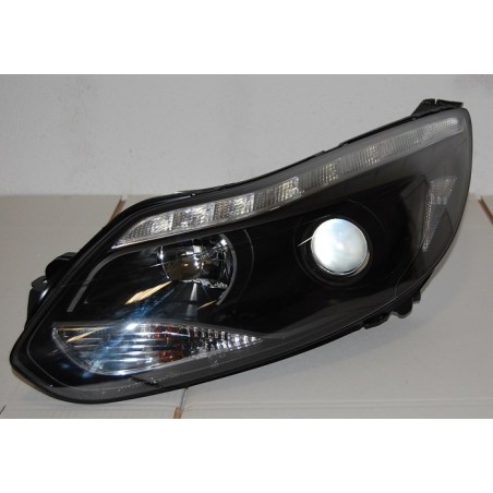 Set Of Headlamps Day Light Ford Focus 2011-2014, Blinker Led, Black
