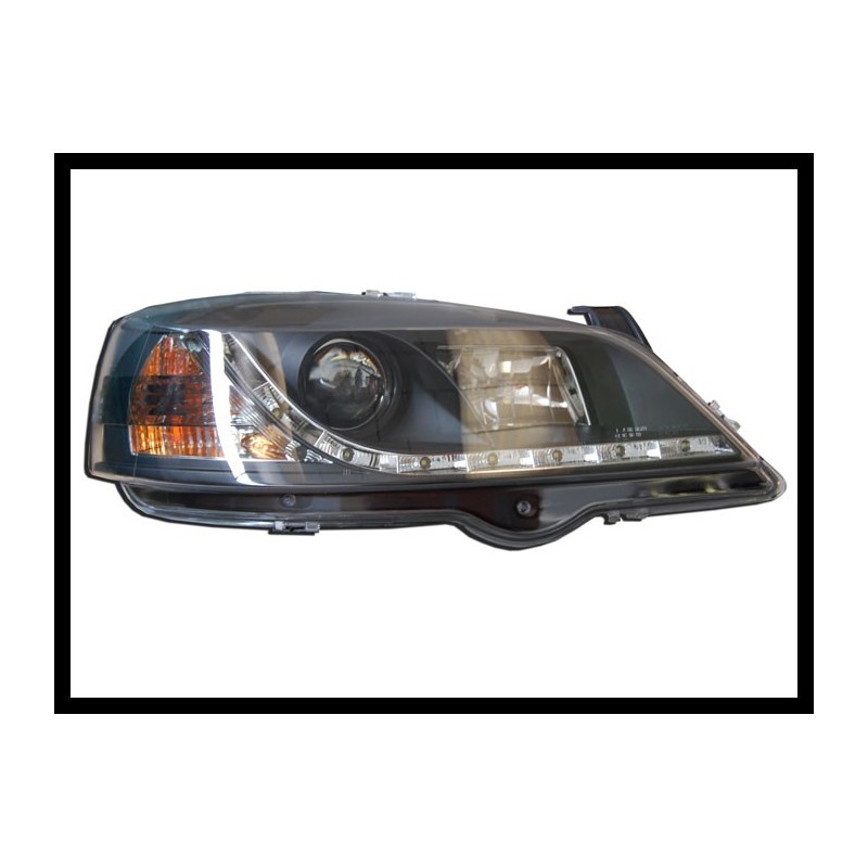 Fanali Day Light Opel Astra G Black Mod.III