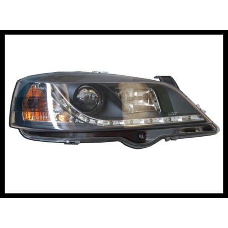 Set Of Headlamps Day Light Opel Astra G, Model II Black
