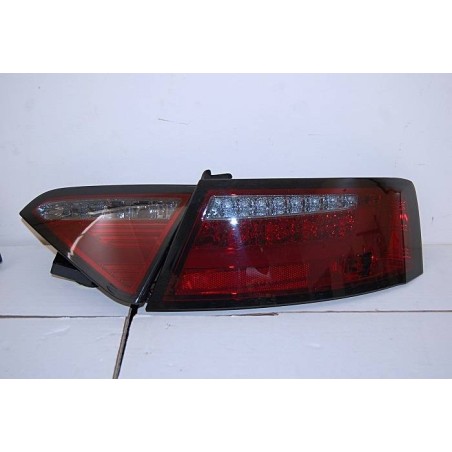 Set Of Rear Tail Lights Audi A5 2-4D 07-09 Led Red/Smoked Cardna Flashing Led