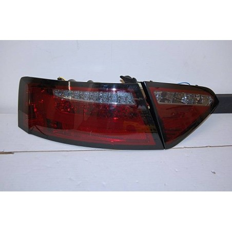 Set Of Rear Tail Lights Audi A5 2-4D 07-09 Led Red/Smoked Cardna Flashing Led