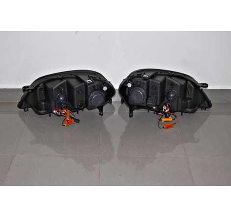 Set Of Headlamps Day Light Mercedes W164 05-08 Led sequential flashing Black