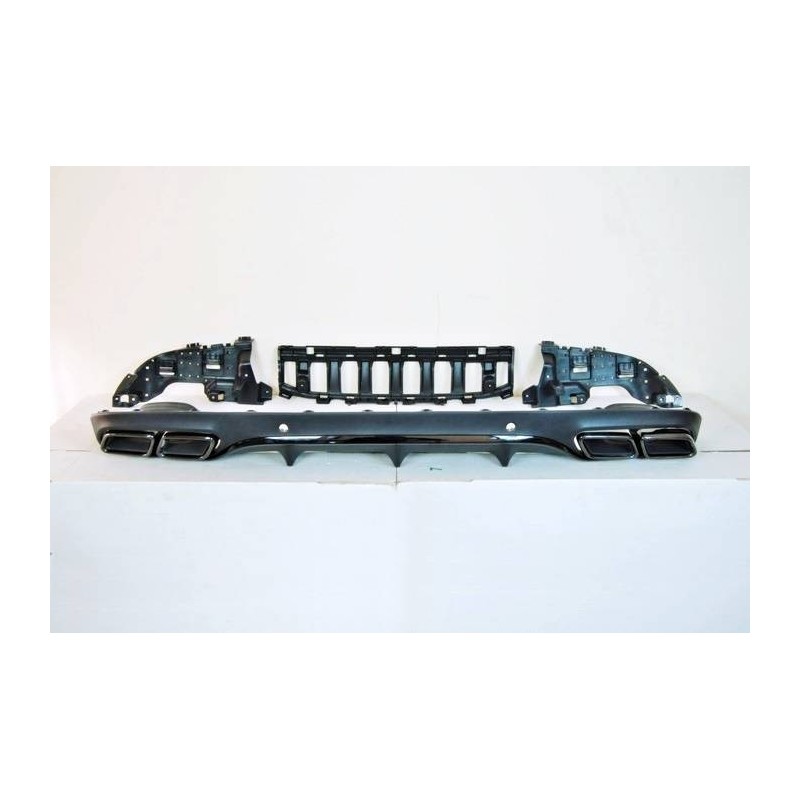 DIFUSOR TRASERO MERCEDES W205 2014-2018 COUPE AMG LOOK C63 BLACK ABS