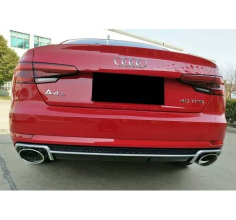 DIFUSOR TRASERO AUDI A4 B9 2016+ LOOK RS4 ABS