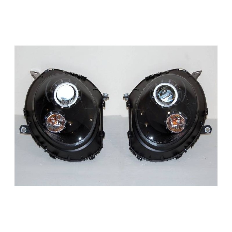 Fanali Anteriori Angel Eyes Mini Cooper R55 / R56 / R57 2006-2010 R56 Black