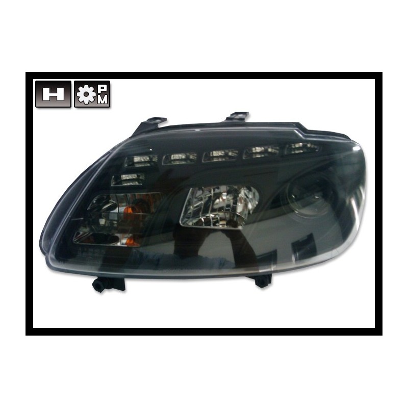 SET OF HEADLAMPS DAY LIGHT TOURAN 03 / CADDY 05 BLACK