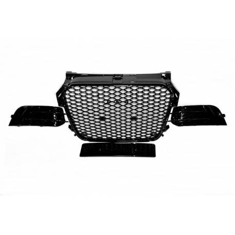 Calandre Audi A1 2012-2015 Look RS1 Black Carcasse Antibrouillard