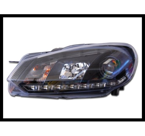 Fanali Day Light Volkswagen Golf 6 09-12 Black