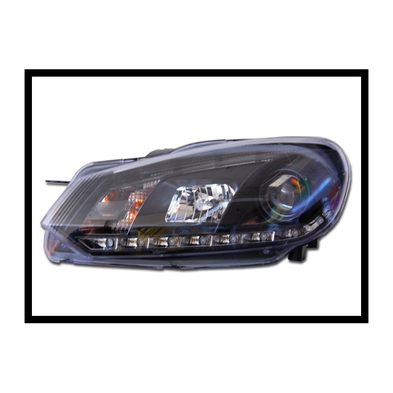 Fanali Day Light Volkswagen Golf 6 09-12 Black