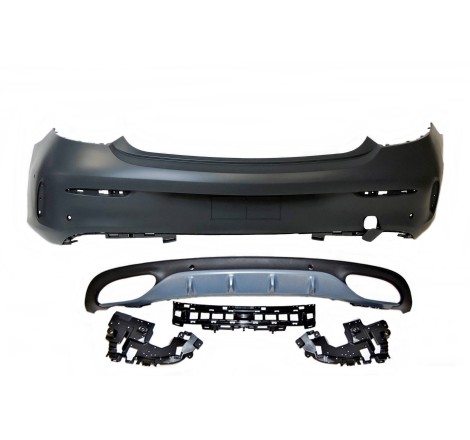 HECKSTOßSTANGE HECKSCHÜRZE Mercedes W205 2P 14-18 Look AMG