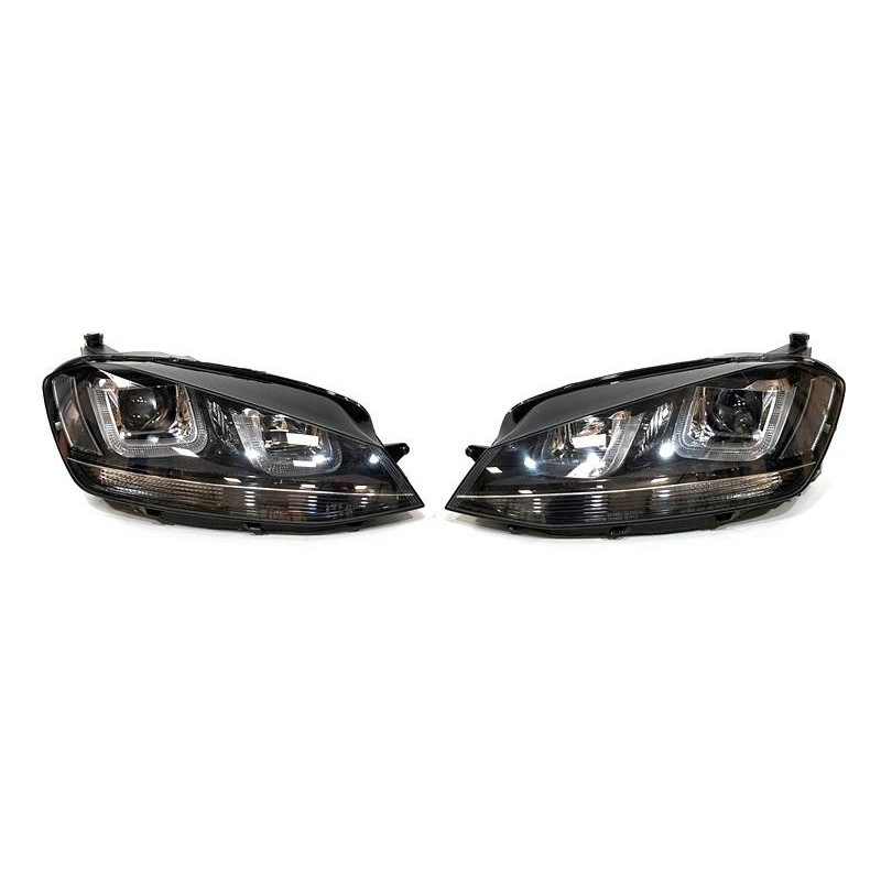 Faros delanteros luz de dia Volkswagen Golf 7 Xenon DRL black