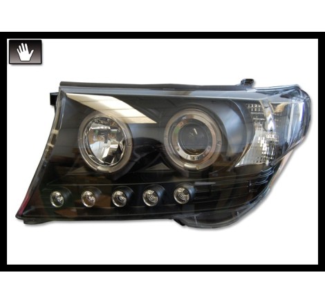 SET OF HEADLAMPS DAY LIGHT TOYOTA LAND CRUISER F J200 2008 BLACK