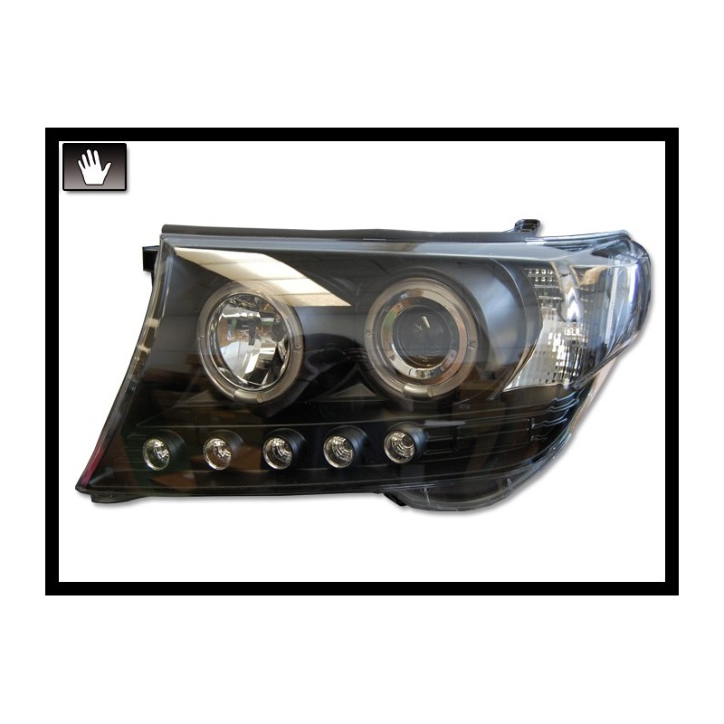 Faros Delanteros Toyota Land Cruiser F J200 08 Black H1-H1