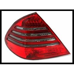 Set Of Rear Tail Lights Mercedes W211 07-09 Led Red Smoked