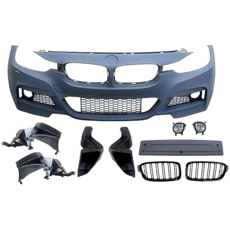 Front Bumper BMW F30 / F31 Look M-Tech Fog Lamps Grills