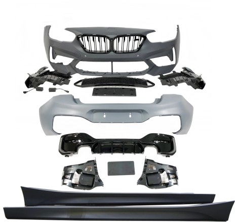 KIT DE CARROCERIA BMW F20 LCI Look M2C 2 Exhaust Double Glossy Black