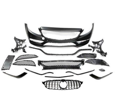 Front Bumper Mercedes W205 2014-2018 2D / 4D / SW look AMG C63