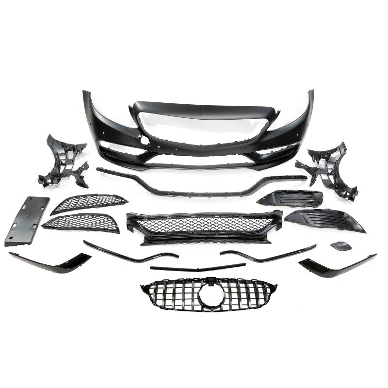 Front Bumper Mercedes W205 2014-2018 2D / 4D / SW look AMG C63