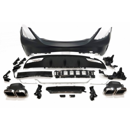 Rear Bumper Mercedes W205 2014-2018 4D Look C63