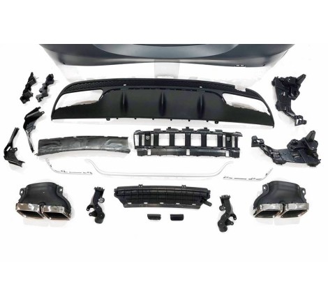 Rear Bumper Mercedes W205 2014-2018 4D Look C63