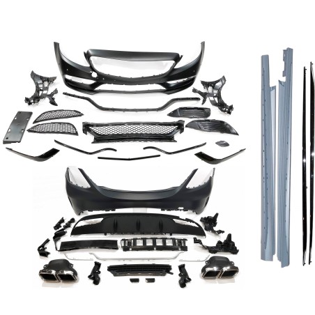 STOßSTANGENSET BODYKIT Mercedes W205 2014-2018 4D Look AMG C63