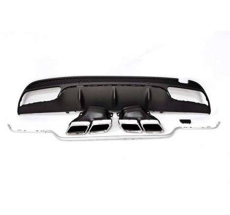 Rear Diffuser Mercedes W205 2014-2018 4D Look AMG C63 ABS