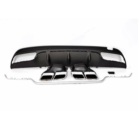 Rear Diffuser Mercedes W205 2014-2018 4D AMG Look C63 ABS