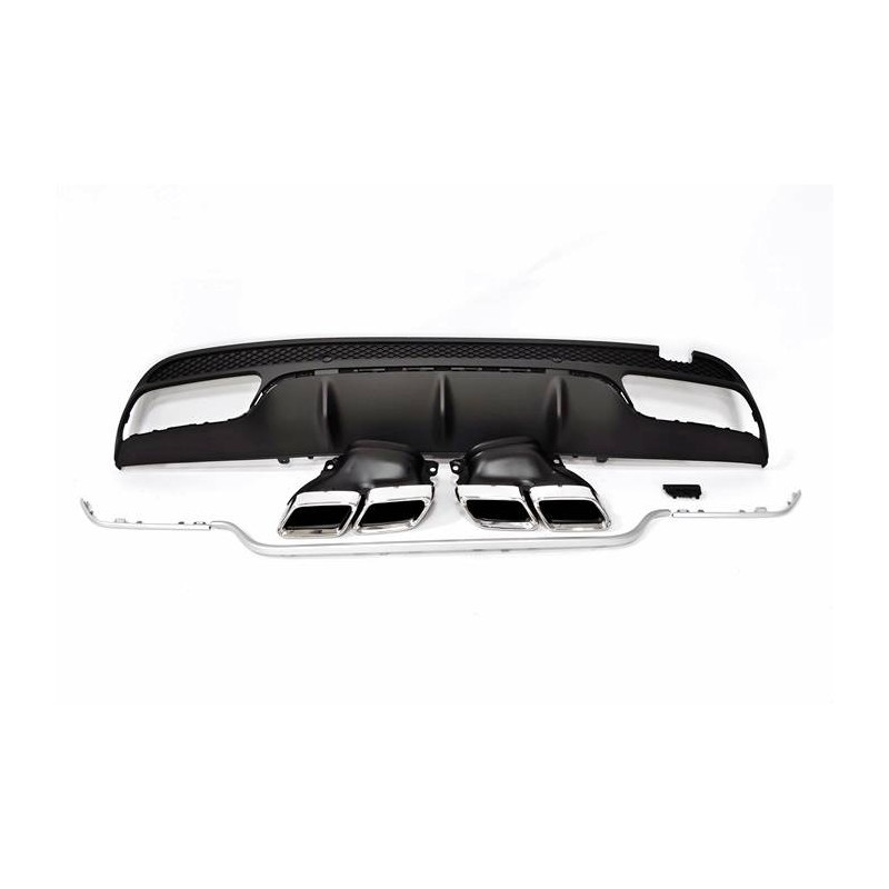 Rear Diffuser Mercedes W205 2014-2018 4D Look AMG C63 ABS