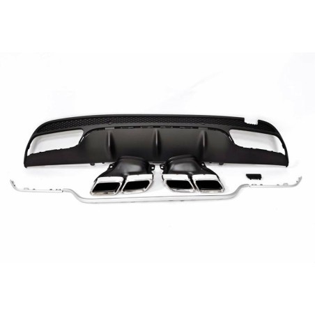Rear Diffuser Mercedes W205 2014-2018 4D Look AMG C63 ABS