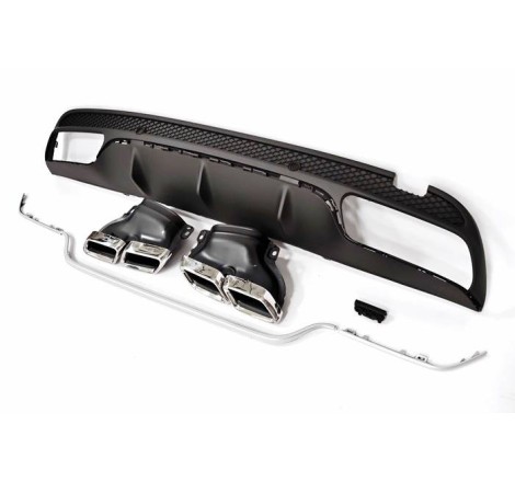 Rear Diffuser Mercedes W205 2014-2018 4D Look AMG C63 ABS