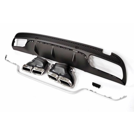 Rear Diffuser Mercedes W205 2014-2018 4D Look AMG C63 ABS