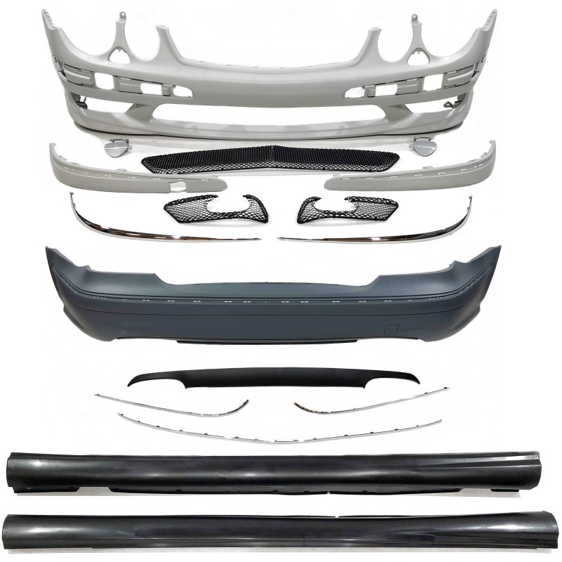 STOßSTANGENSET BODYKIT MERCEDES W211 02-06  LOOK AMG E55