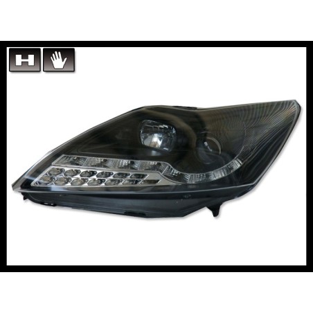 Set Of Headlamps Day Light Ford Focus 2008 Black & Blinker Led