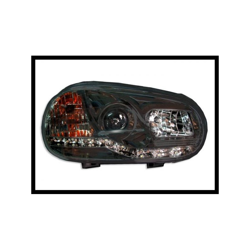 Faros Delanteros Luz De Dia Volkswagen Golf 4 Black