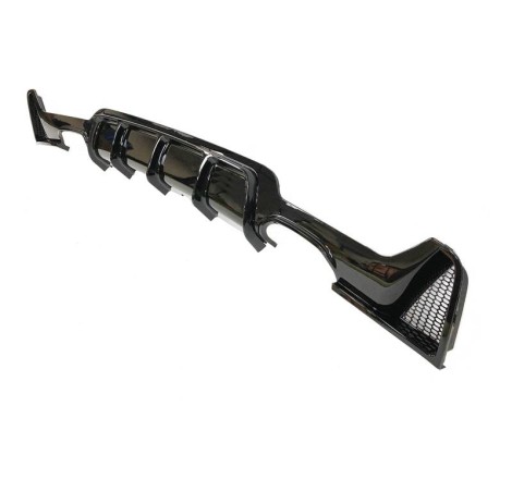 HECKANSATZ HECKSPOILER DIFFUSOR BMW F32 / F33 / F36 LOOK M PERFORMANCE 2 exhausts Double Glossy Black