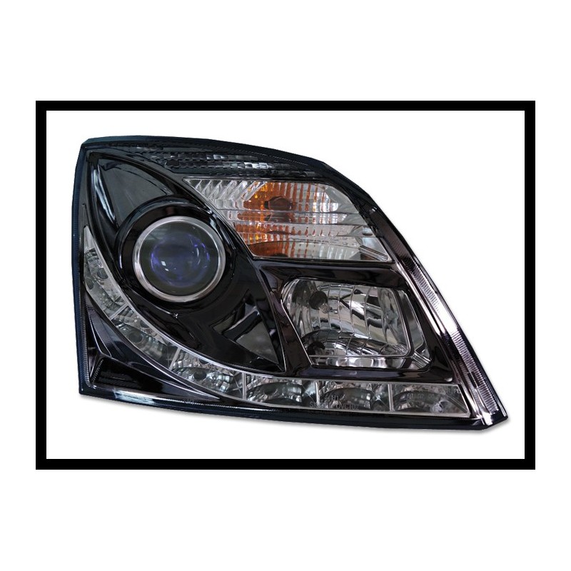 Faros delanteros Opel Vectra C, black, luz de dia