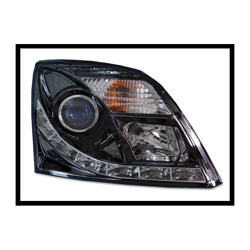 SET OF HEADLAMPS DAY LIGHT OPEL VECTRA C, BLACK