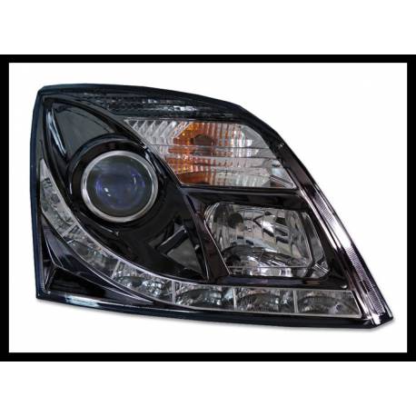 Set Of Headlamps Day Light Opel Vectra C, Black