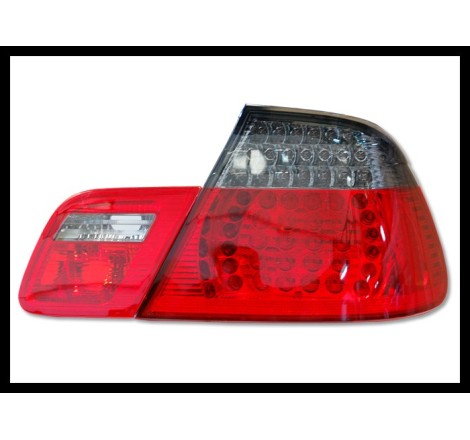 Set Of Rear Tail Lights BMW E46 1998-2005 CC Led Red/Chromed Smoked