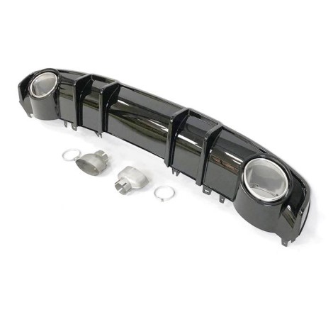 HECKANSATZ HECKSPOILER DIFFUSOR Audi A4 B9 2016+ Look RS4 ABS