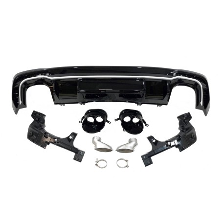 HECKANSATZ HECKSPOILER DIFFUSOR Audi A4 2020+ LOOK RS4 ABS