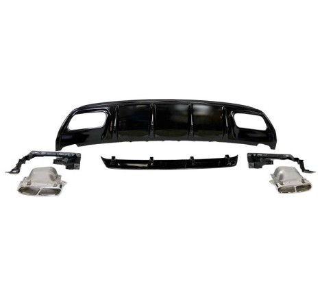 Rear Diffuser Mercedes W176 2012-2018 Look A45 ABS